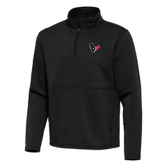 Houston Texans Antigua Twist Quarter-Zip Pullover Jacket - Black - NFL