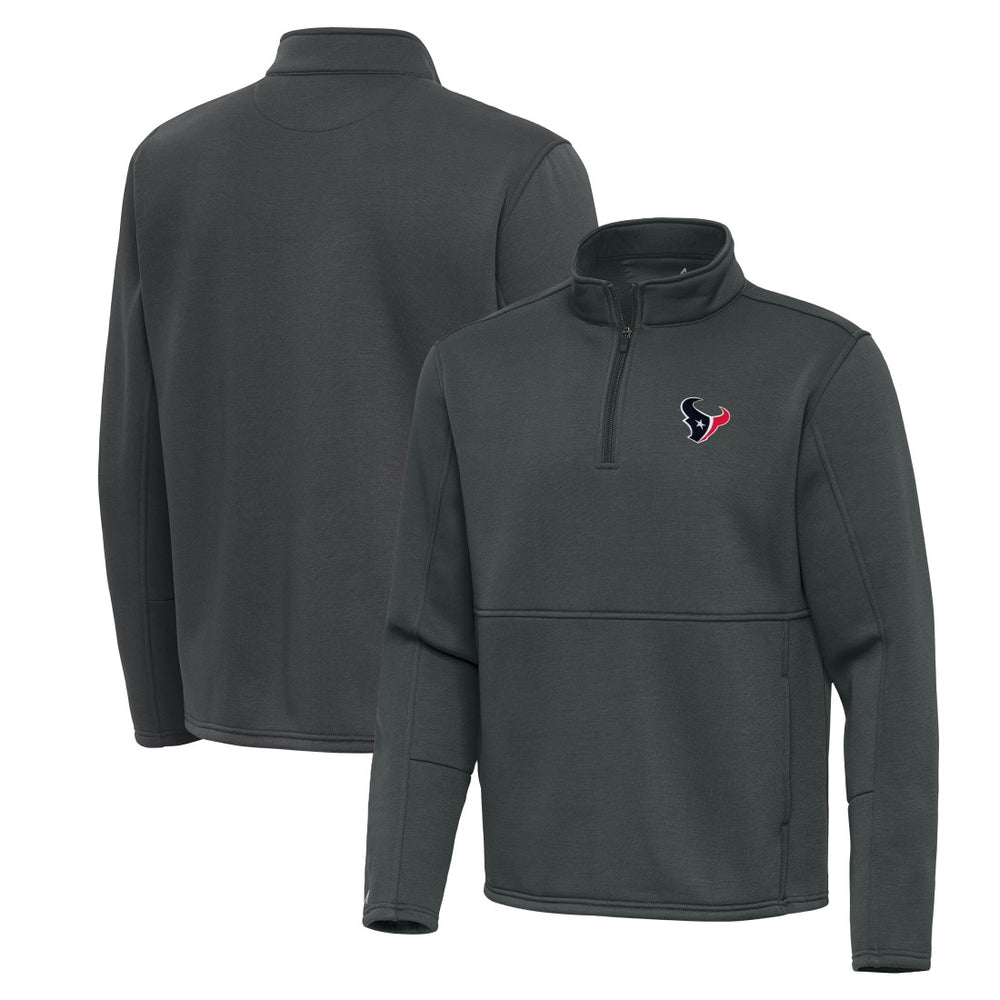 Houston Texans Antigua Twist Quarter-Zip Pullover Jacket - Pewter - NFL