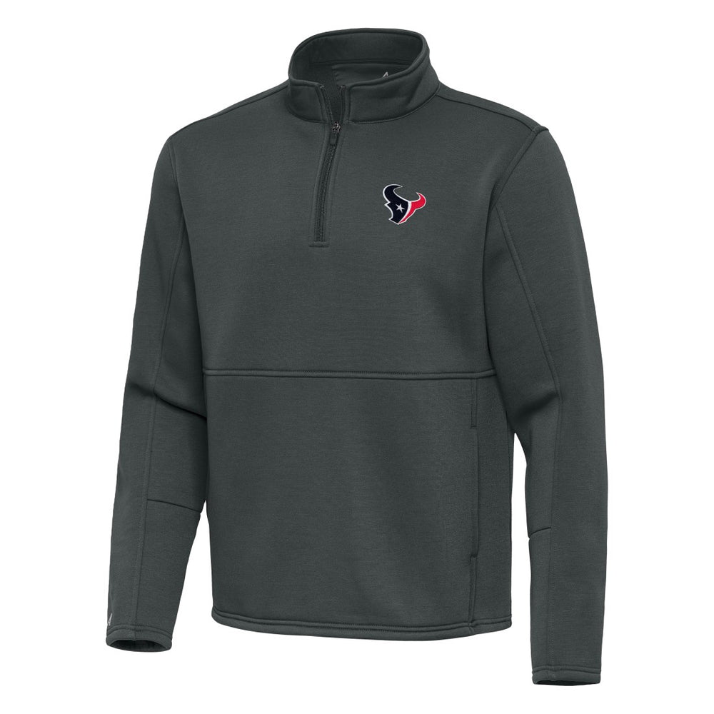 Houston Texans Antigua Twist Quarter-Zip Pullover Jacket - Pewter - NFL