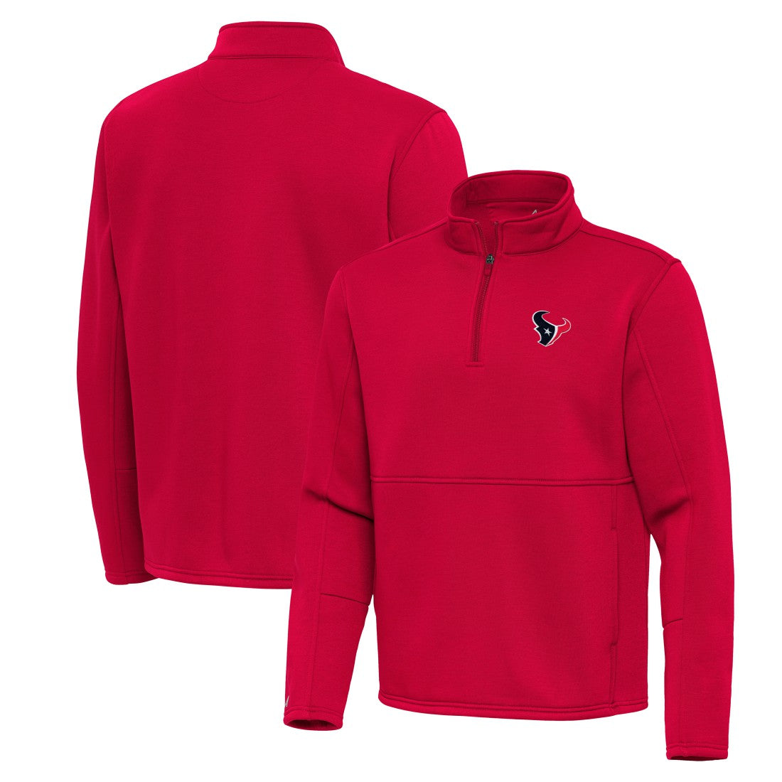 Houston Texans Antigua Twist Quarter-Zip Pullover Jacket - Red - NFL