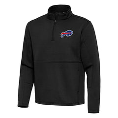 Buffalo Bills Antigua Twist Quarter-Zip Pullover Jacket - Black - NFL