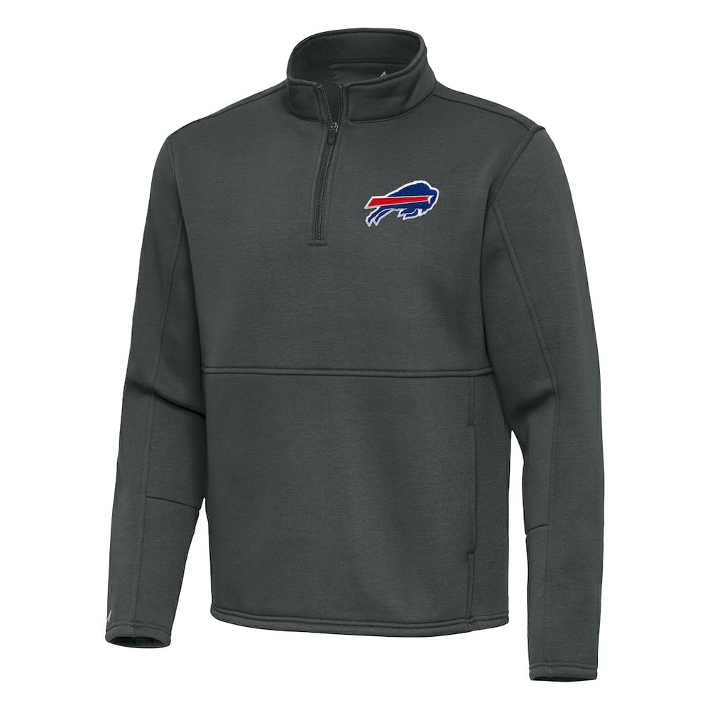 Buffalo Bills Antigua Twist Quarter-Zip Pullover Jacket - Pewter - NFL