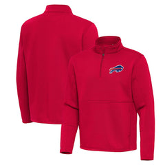 Buffalo Bills Antigua Twist Quarter-Zip Pullover Jacket - Red - NFL