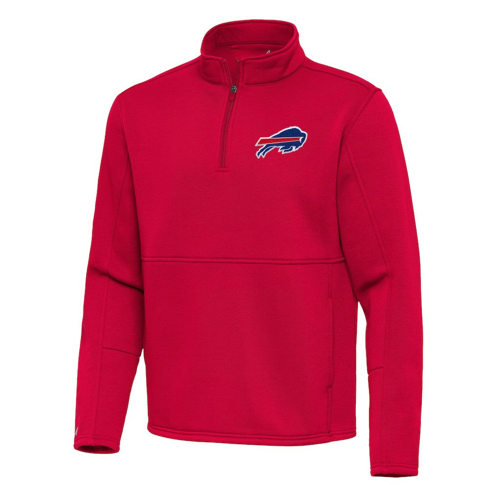 Buffalo Bills Antigua Twist Quarter-Zip Pullover Jacket - Red - NFL