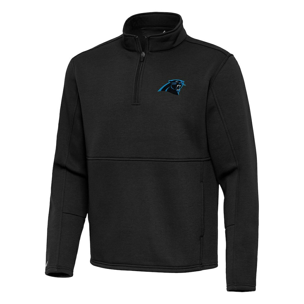 Carolina Panthers Antigua Twist Quarter-Zip Pullover Jacket - Black - NFL