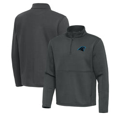 Carolina Panthers Antigua Twist Quarter-Zip Pullover Jacket - Pewter - NFL