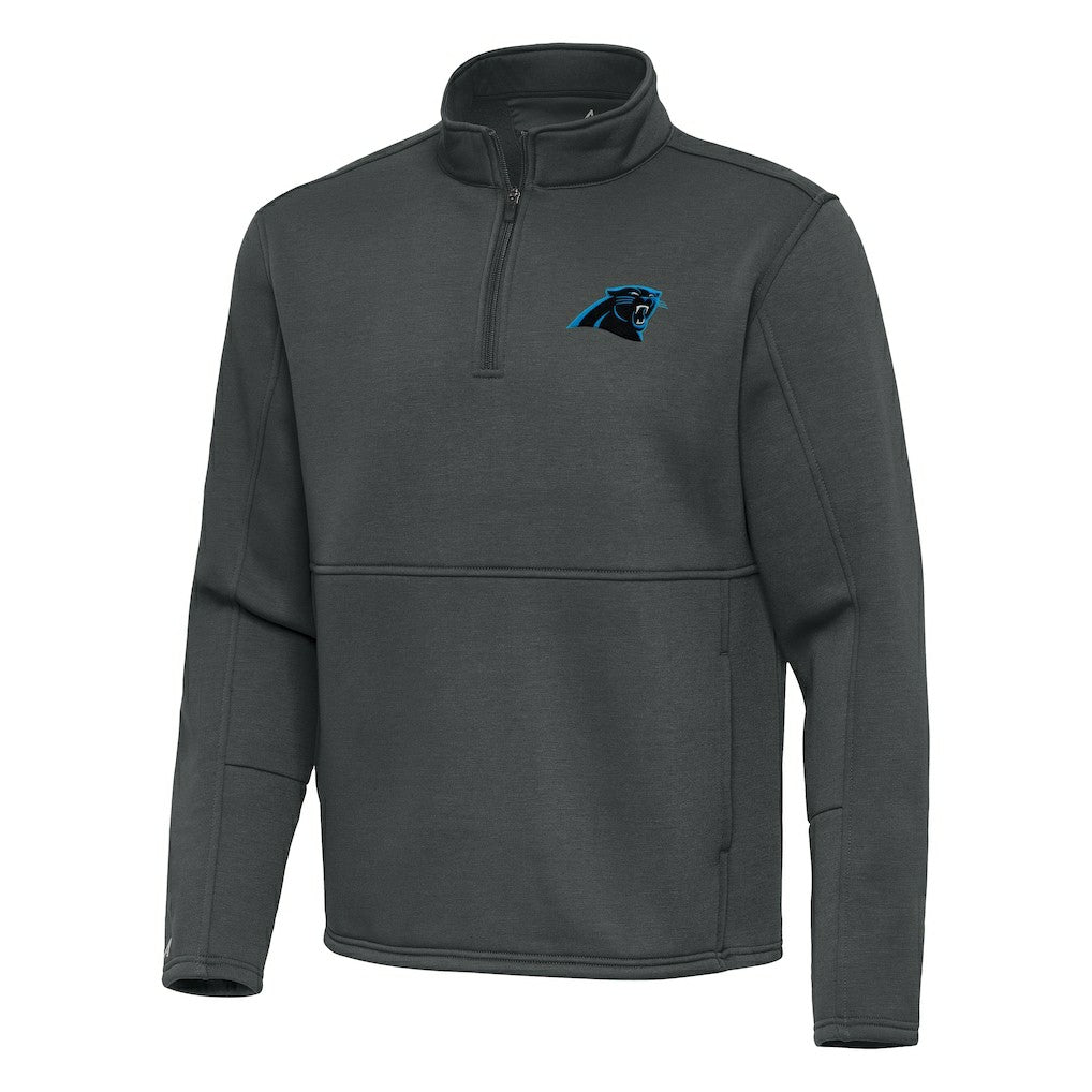 Carolina Panthers Antigua Twist Quarter-Zip Pullover Jacket - Pewter - NFL