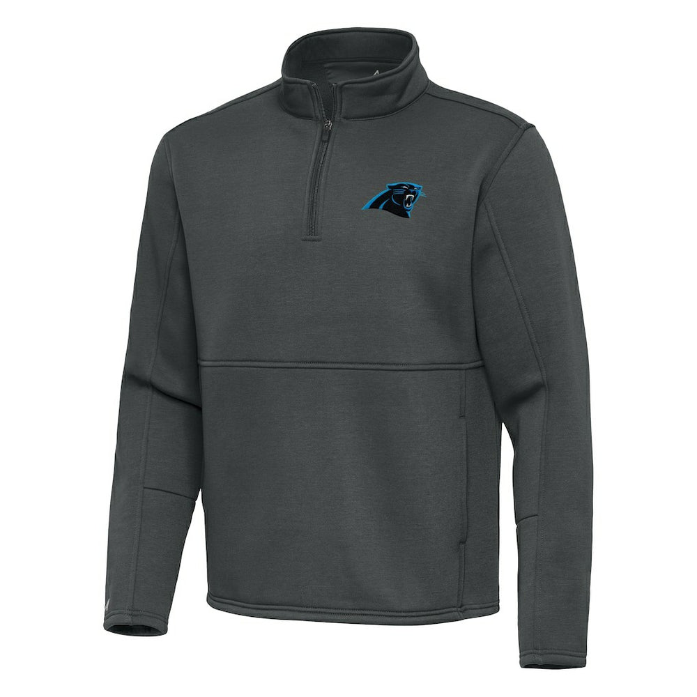 Carolina Panthers Antigua Twist Quarter-Zip Pullover Jacket - Pewter - NFL