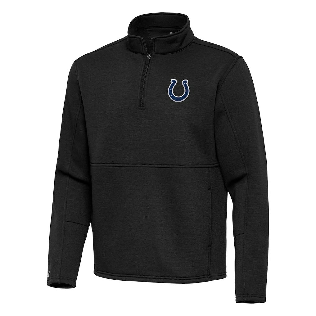 Indianapolis Colts Antigua Twist Quarter-Zip Pullover Jacket - Black - NFL