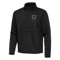 Indianapolis Colts Antigua Twist Quarter-Zip Pullover Jacket - Black - NFL