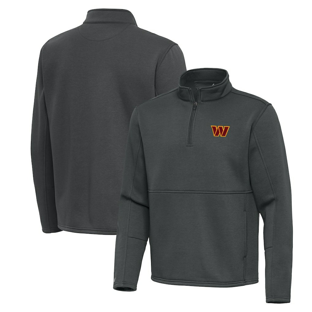Washington Commanders Antigua Twist Quarter-Zip Pullover Jacket - Pewter - NFL
