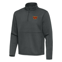 Washington Commanders Antigua Twist Quarter-Zip Pullover Jacket - Pewter - NFL