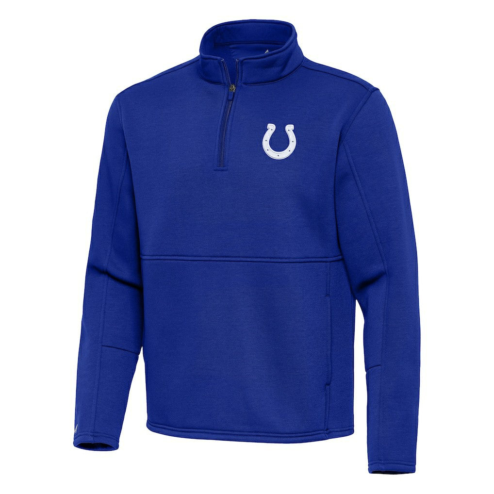 Indianapolis Colts Antigua Twist Quarter-Zip Pullover Jacket - Royal - NFL
