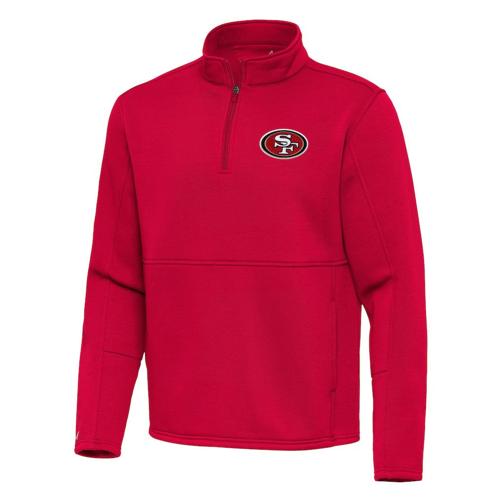 San Francisco 49ers Antigua Twist Quarter-Zip Pullover Jacket - Red - NFL