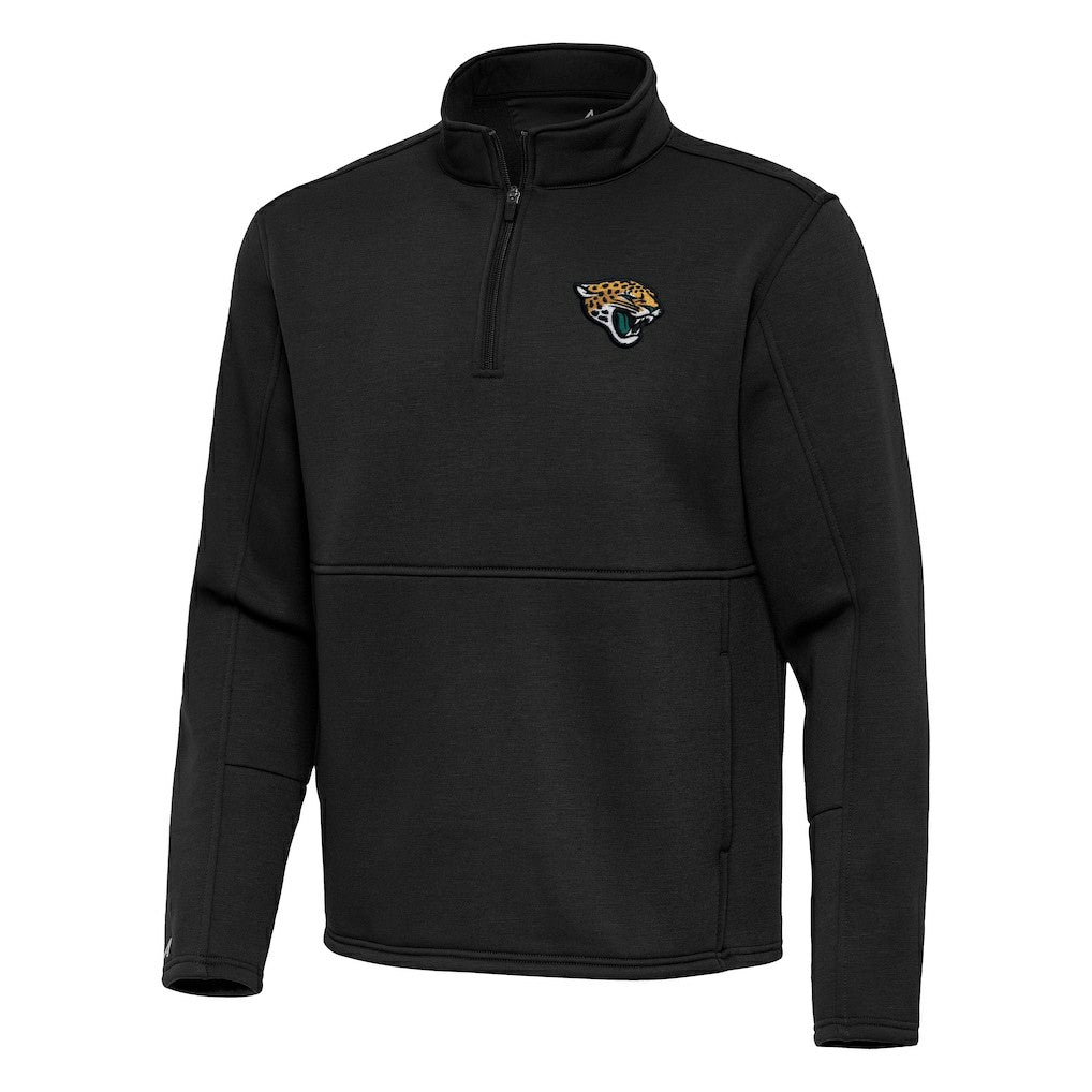 Jacksonville Jaguars Antigua Twist Quarter-Zip Pullover Jacket - Black - NFL
