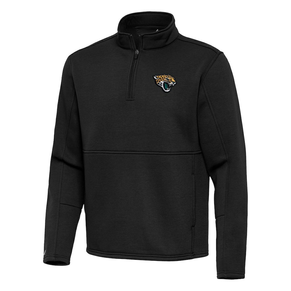 Jacksonville Jaguars Antigua Twist Quarter-Zip Pullover Jacket - Black - NFL