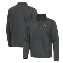 Jacksonville Jaguars Antigua Twist Quarter-Zip Pullover Jacket - Pewter - NFL