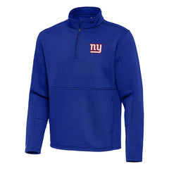 New York Giants Antigua Twist Quarter-Zip Pullover Jacket - Royal - NFL