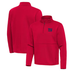 New York Giants Antigua Twist Quarter-Zip Pullover Jacket - Red - NFL