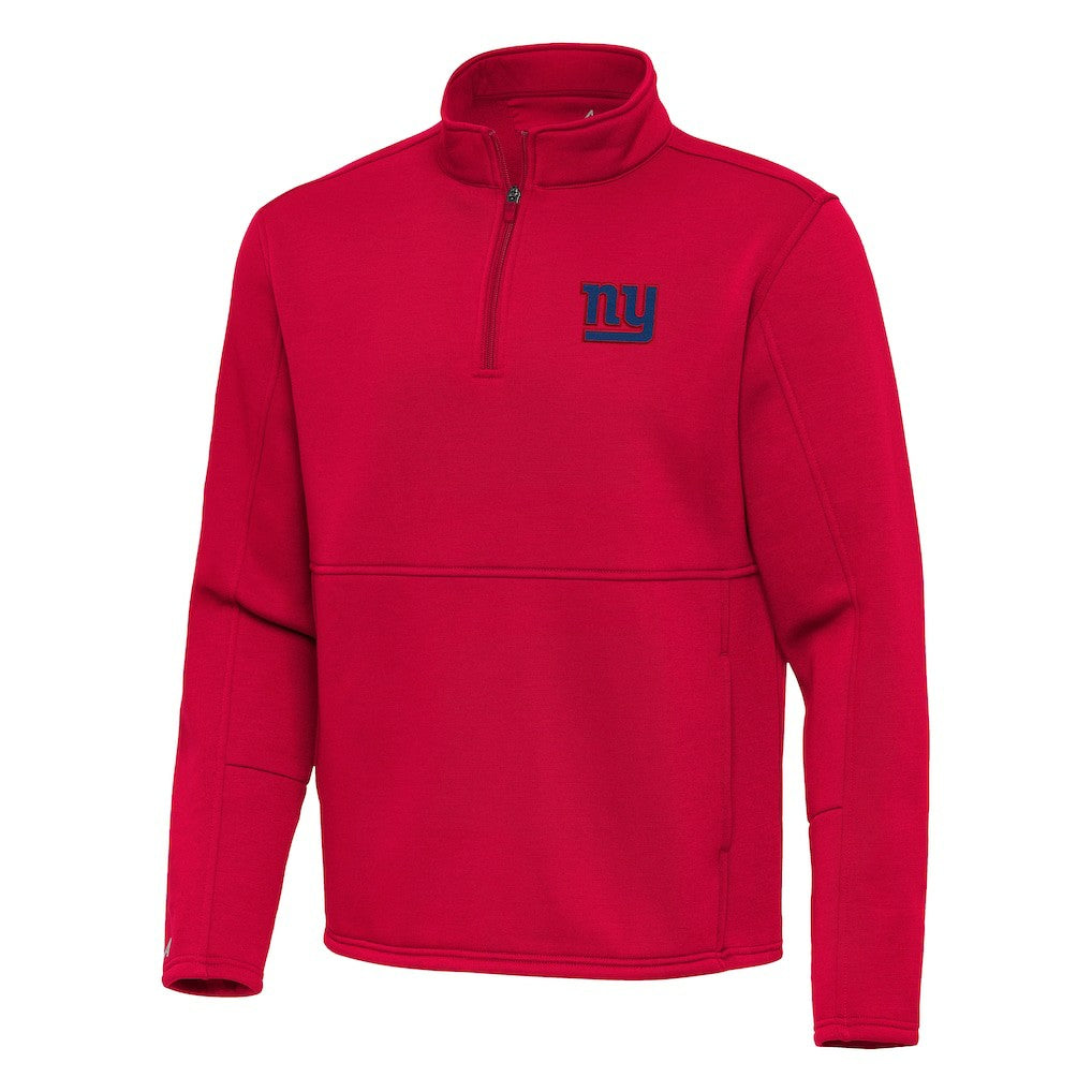 New York Giants Antigua Twist Quarter-Zip Pullover Jacket - Red - NFL