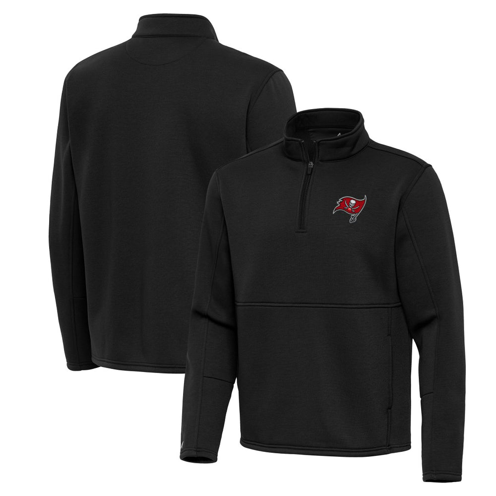 Tampa Bay Buccaneers Antigua Twist Quarter-Zip Pullover Jacket - Black - NFL