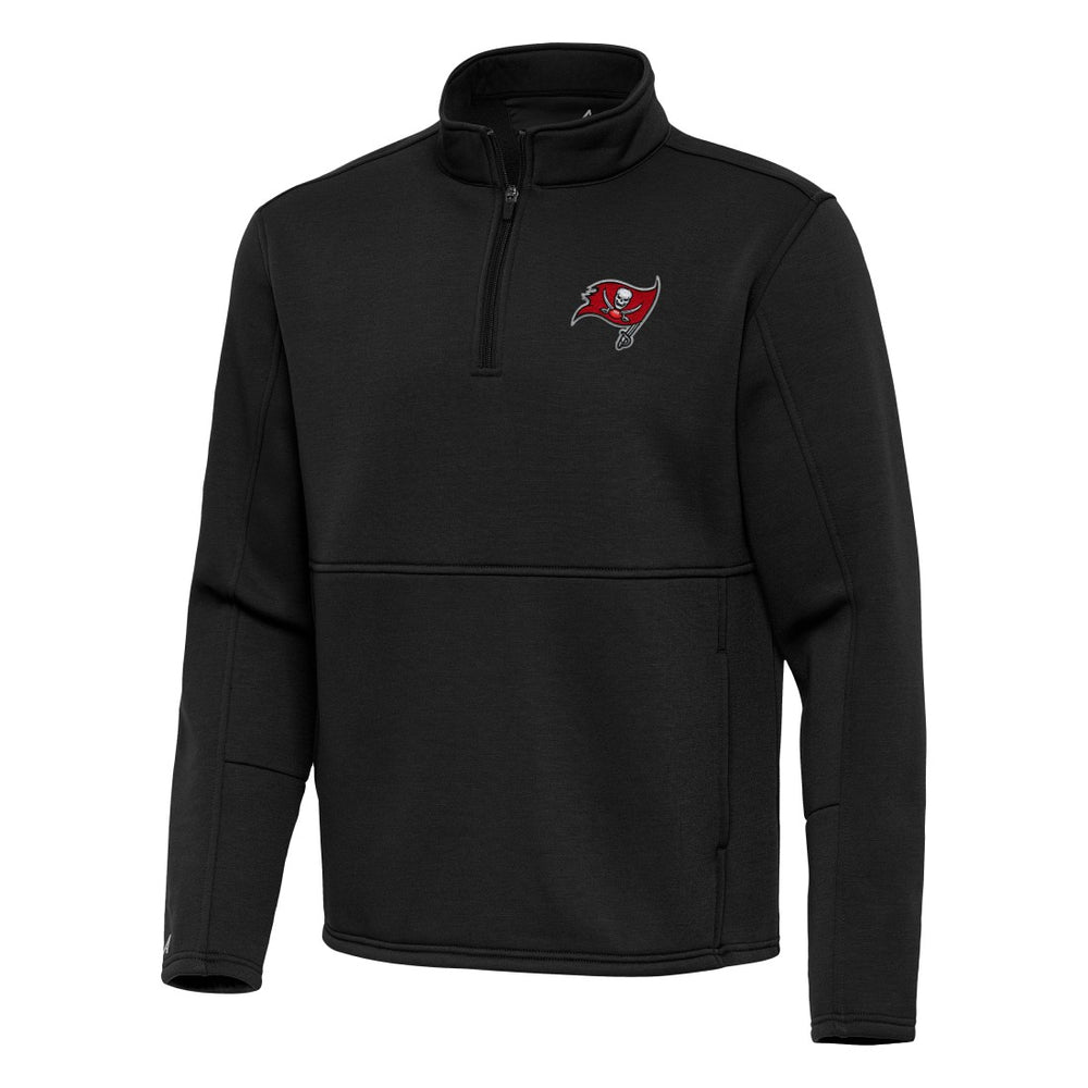 Tampa Bay Buccaneers Antigua Twist Quarter-Zip Pullover Jacket - Black - NFL