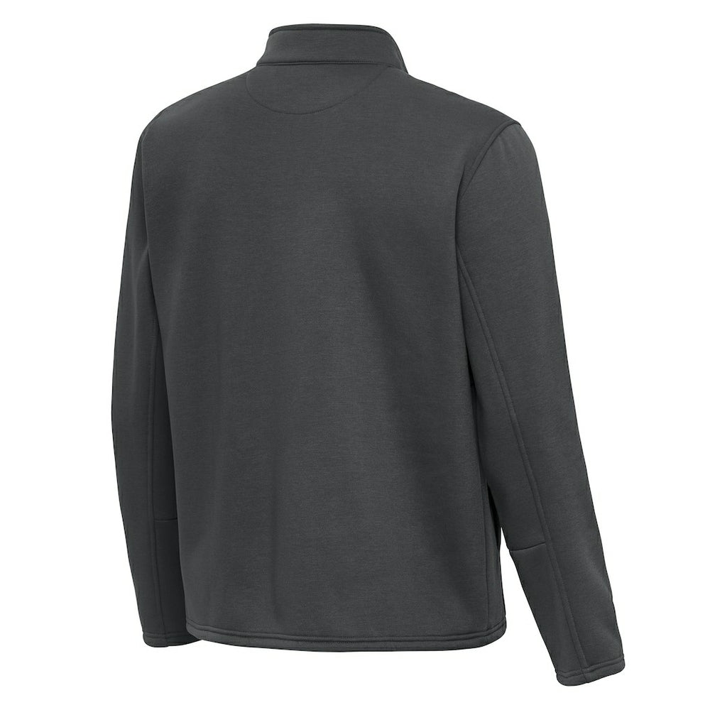 New York Jets Antigua Twist Quarter-Zip Pullover Jacket - Pewter - NFL