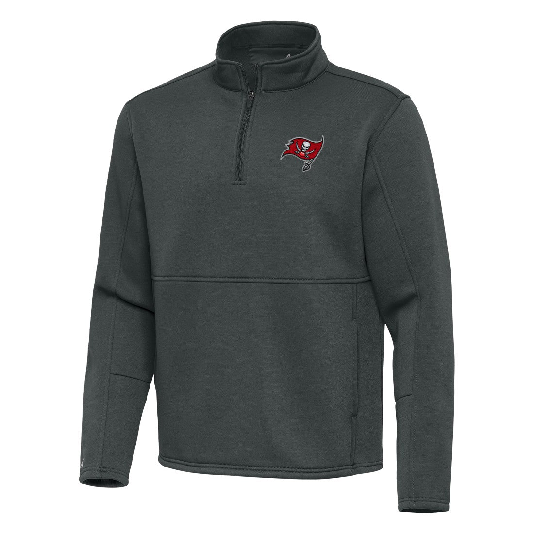 Tampa Bay Buccaneers Antigua Twist Quarter-Zip Pullover Jacket - Pewter - NFL