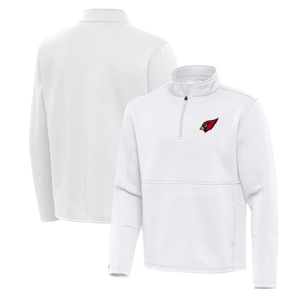 Arizona Cardinals Antigua Twist Quarter-Zip Pullover Jacket - White - NFL