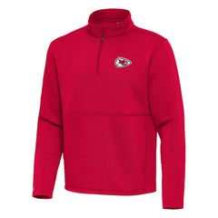 Kansas City Chiefs Antigua Twist Quarter-Zip Pullover Jacket - Red - NFL