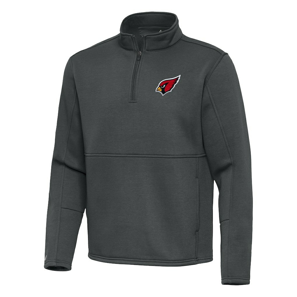 Arizona Cardinals Antigua Twist Quarter-Zip Pullover Jacket - Pewter - NFL