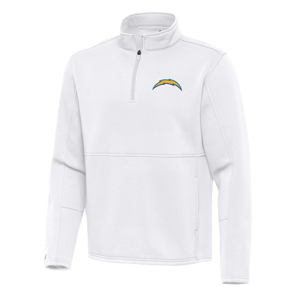 Los Angeles Chargers Antigua Twist Quarter-Zip Pullover Jacket - White - NFL