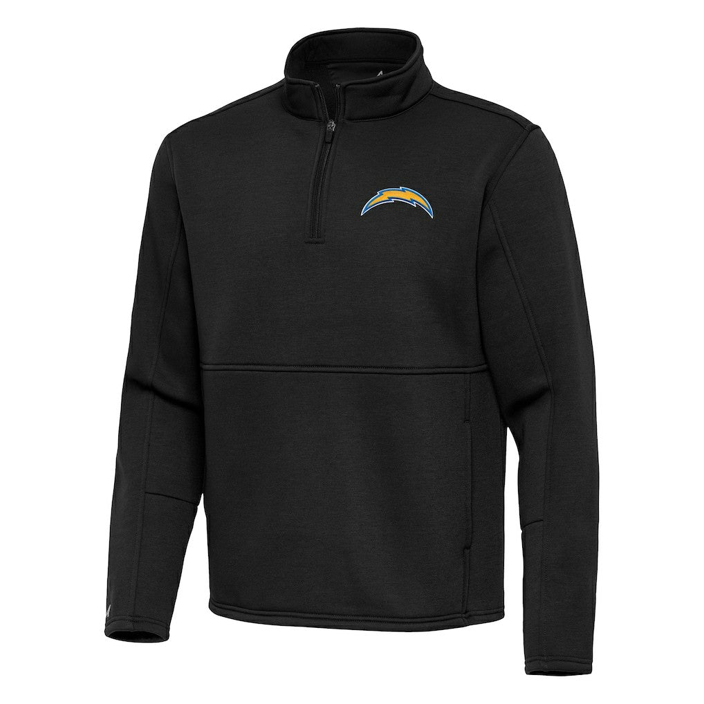Los Angeles Chargers Antigua Twist Quarter-Zip Pullover Jacket - Black - NFL
