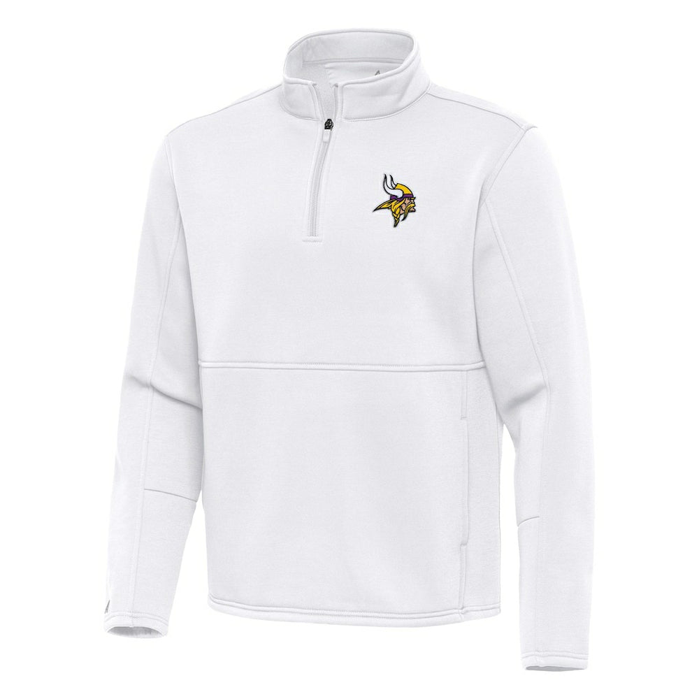 Minnesota Vikings Antigua Twist Quarter-Zip Pullover Jacket - White - NFL