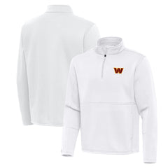 Washington Commanders Antigua Twist Quarter-Zip Pullover Jacket - White - NFL