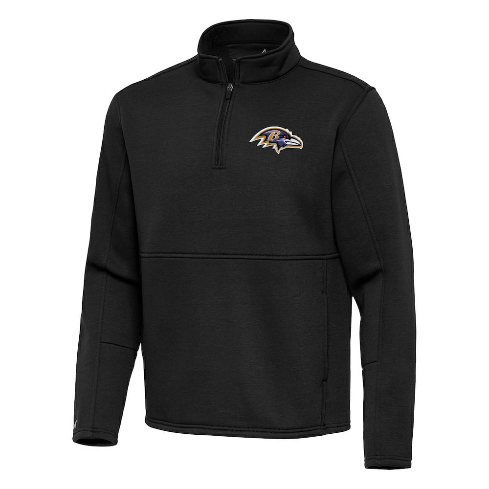 Baltimore Ravens Antigua Twist Quarter-Zip Pullover Jacket - Black - NFL