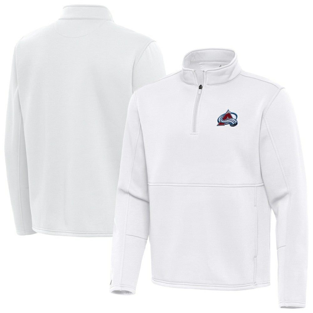 Colorado Avalanche Antigua Twist Quarter-Zip Pullover Jacket - White | NHL online