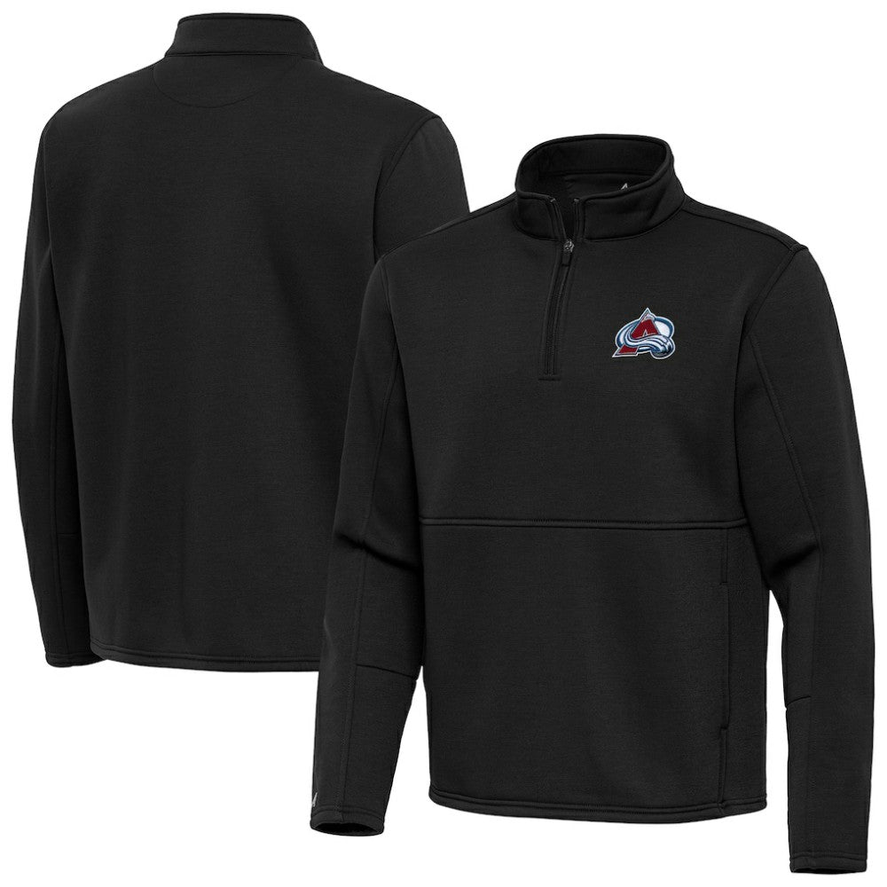 Colorado Avalanche Antigua Twist Quarter-Zip Pullover Jacket - Black | NHL discount