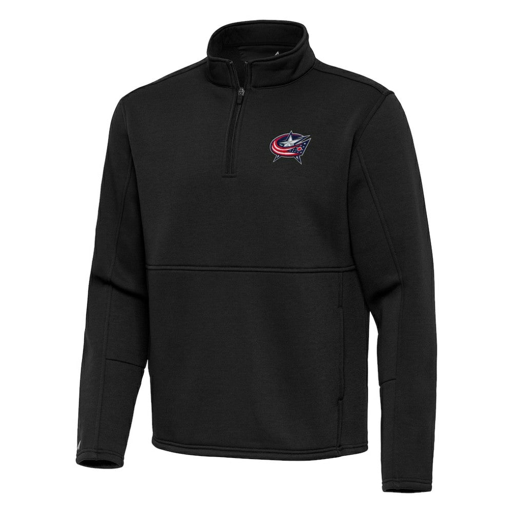 Columbus Blue Jackets Antigua Twist Quarter-Zip Pullover Jacket - Black | NHL Lifestyle