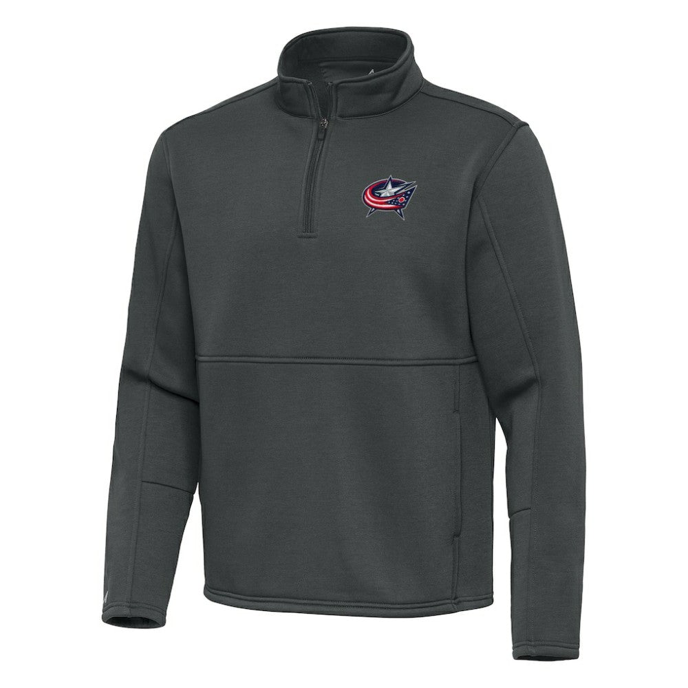 Columbus Blue Jackets Antigua Twist Quarter-Zip Pullover Jacket - Silver | NHL discount