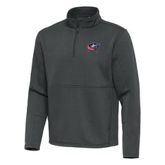 Columbus Blue Jackets Antigua Twist Quarter-Zip Pullover Jacket - Silver | NHL discount