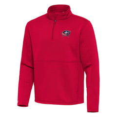 Columbus Blue Jackets Antigua Twist Quarter-Zip Pullover Jacket - Red | NHL Lifestyle