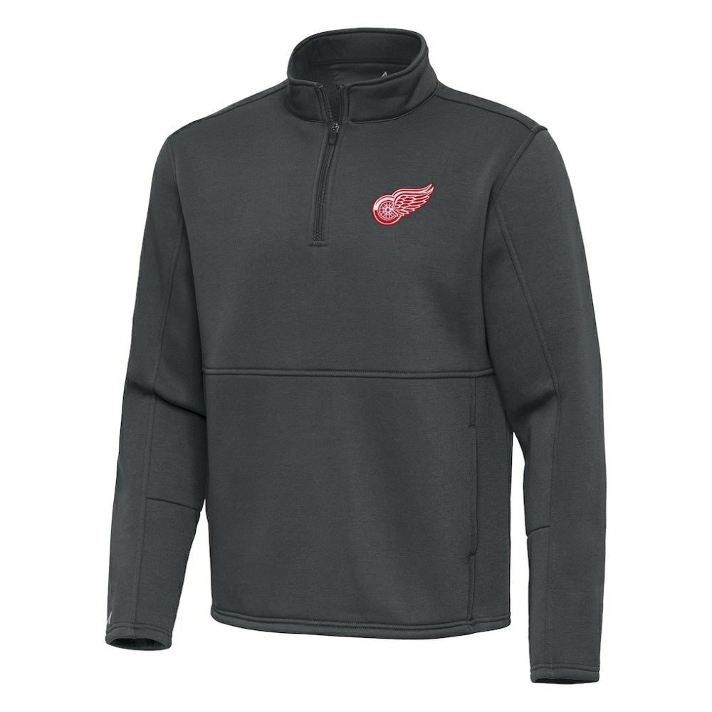 Detroit Red Wings Antigua Twist Quarter-Zip Pullover Jacket - Pewter | NHL online
