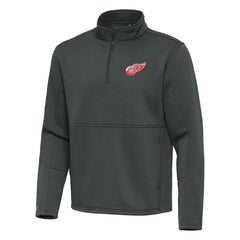 Detroit Red Wings Antigua Twist Quarter-Zip Pullover Jacket - Pewter | NHL online