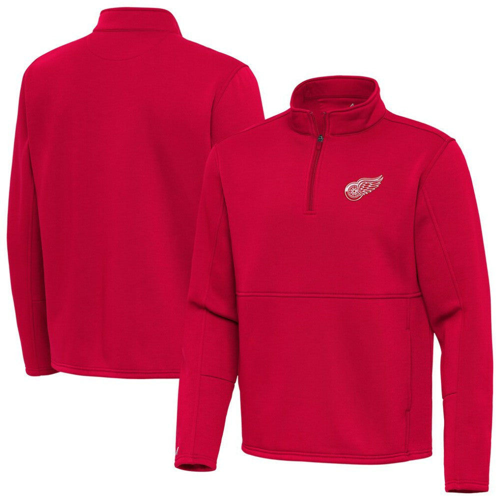Detroit Red Wings Antigua Twist Quarter-Zip Pullover Jacket - Red | NHL Clearance