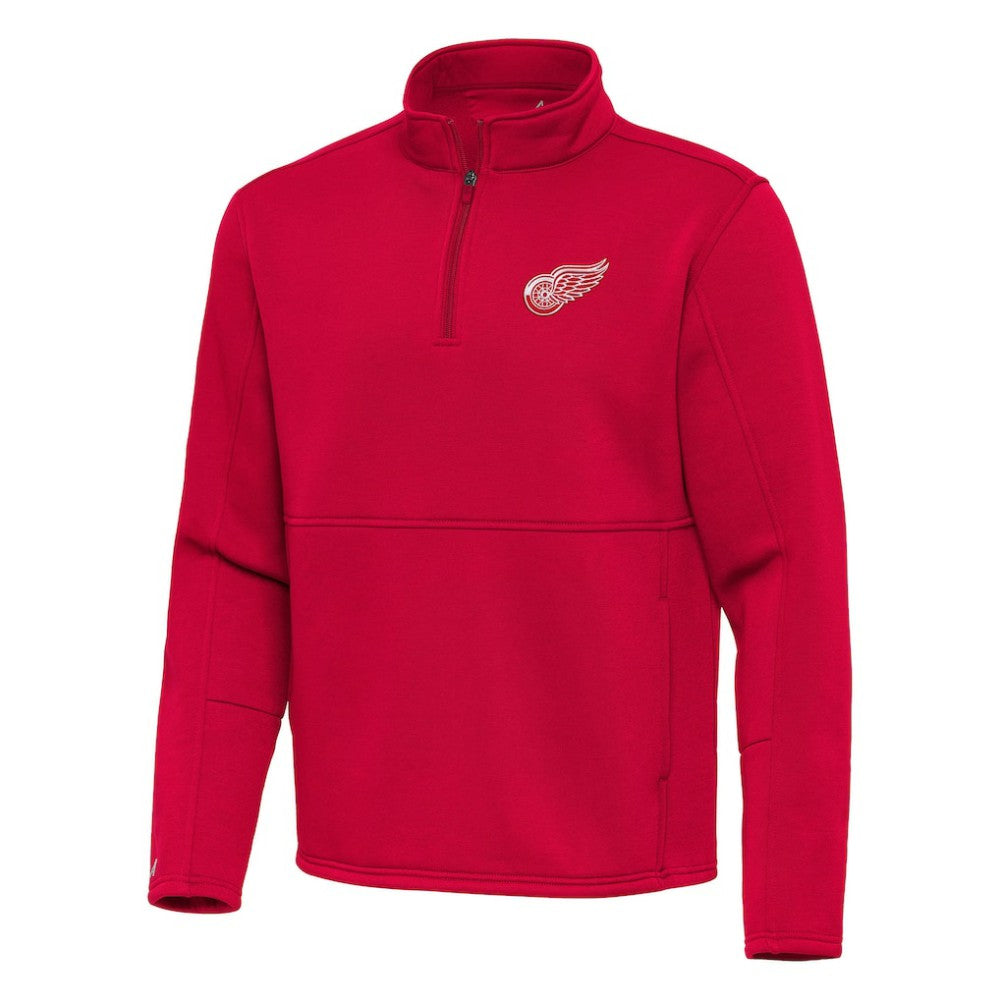 Detroit Red Wings Antigua Twist Quarter-Zip Pullover Jacket - Red | NHL Clearance