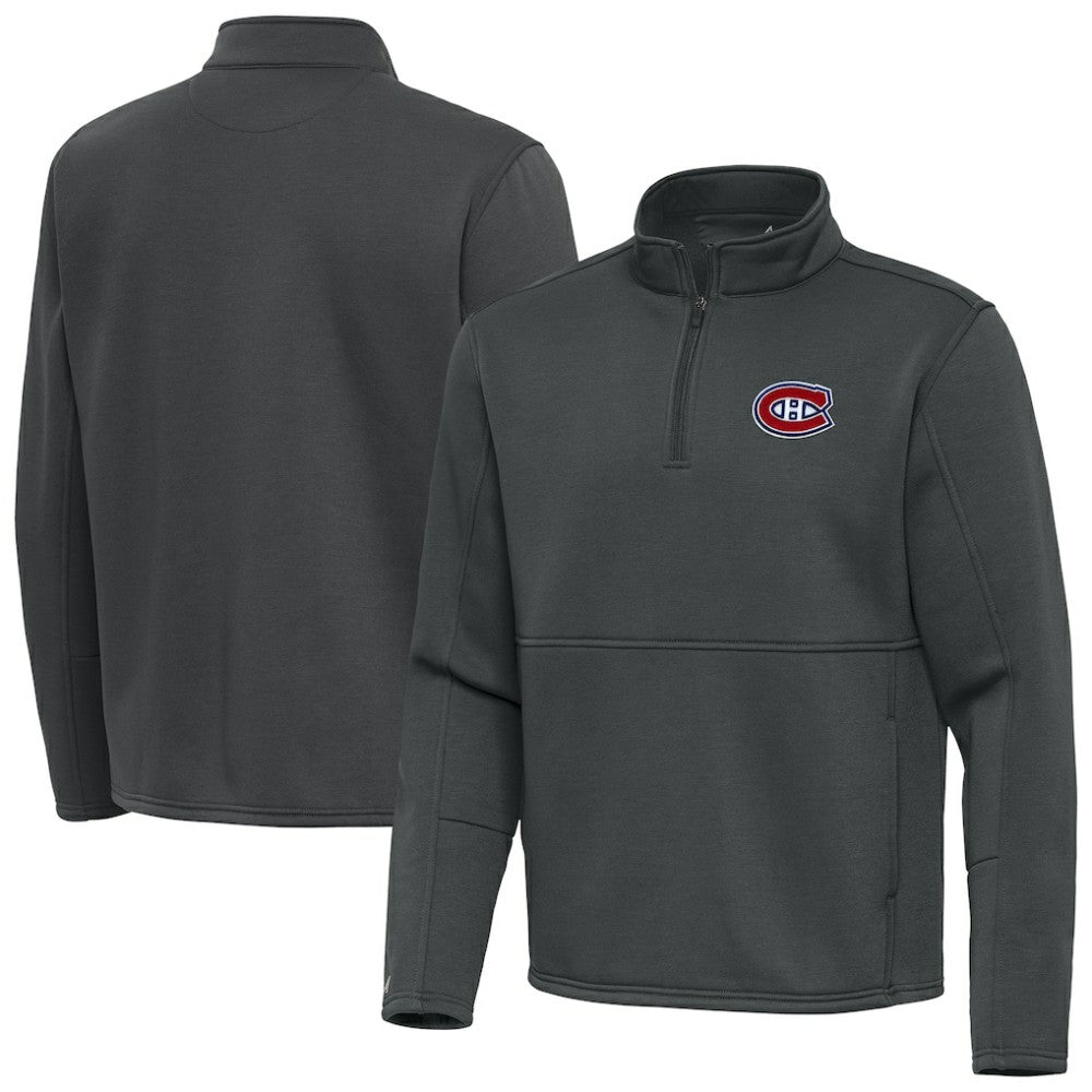 Montreal Canadiens Antigua Twist Quarter-Zip Pullover Jacket - Pewter | NHL discount