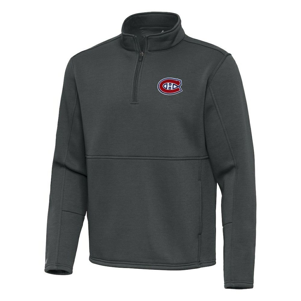 Montreal Canadiens Antigua Twist Quarter-Zip Pullover Jacket - Pewter | NHL discount