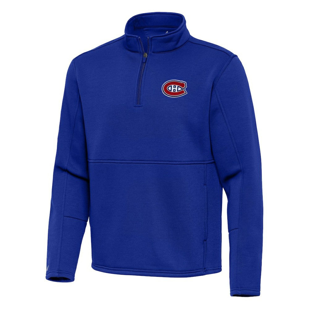 Montreal Canadiens Antigua Twist Quarter-Zip Pullover Jacket - Blue | NHL Clearance
