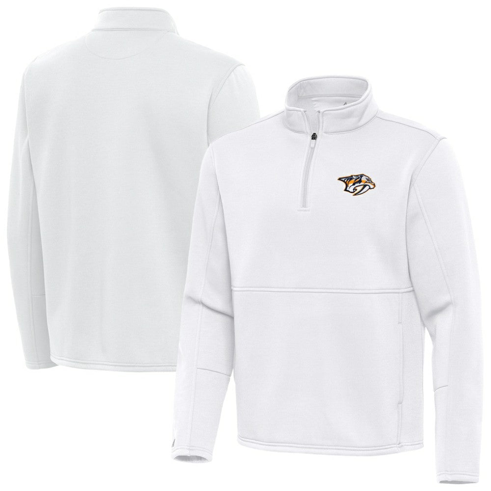 Nashville Predators Antigua Twist Quarter-Zip Pullover Jacket - White | NHL sale